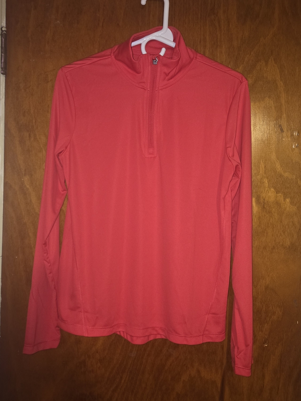 NWT Tek Gear Women's Quarter Zip Athletic Pullover Top Surely Red Size M